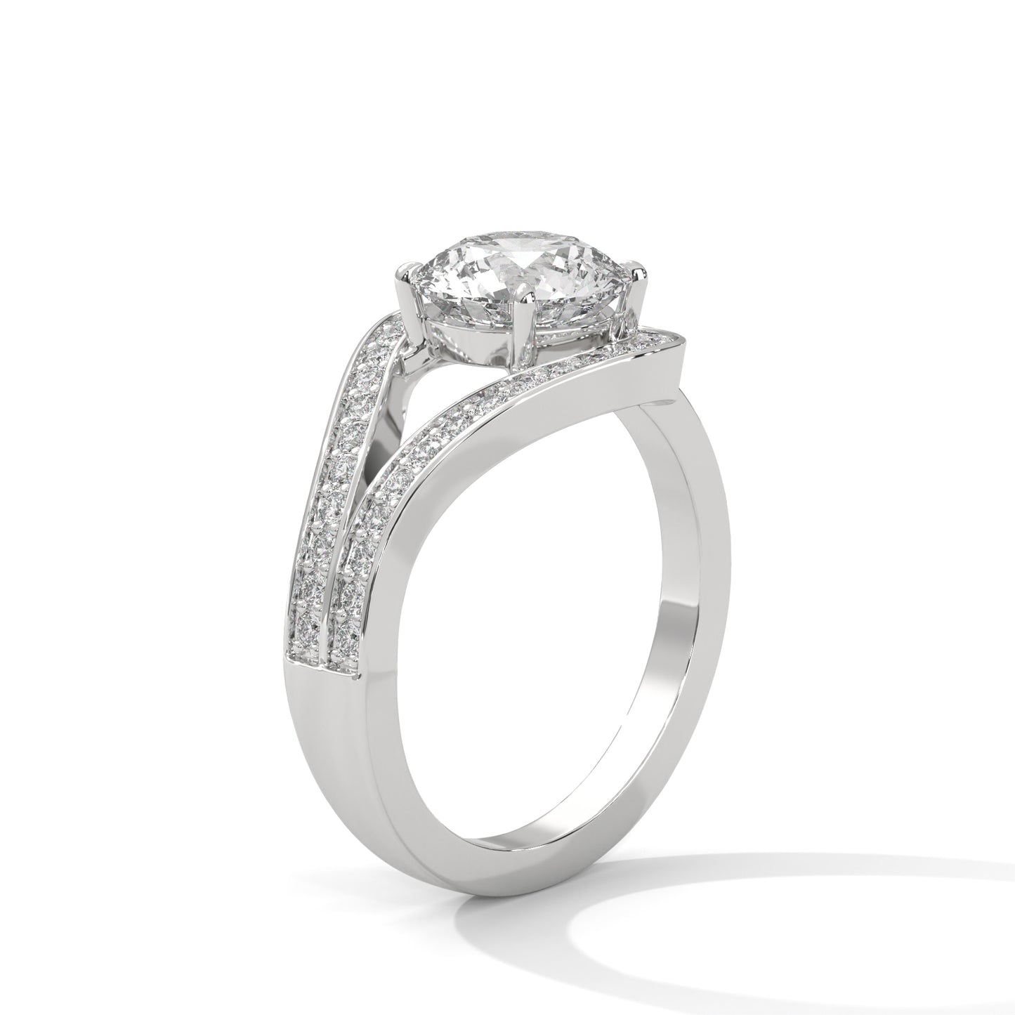 2ct Round Lab-Grown Diamond Engagement Ring, E - VVS2 Diamond, IGI Certificate Include