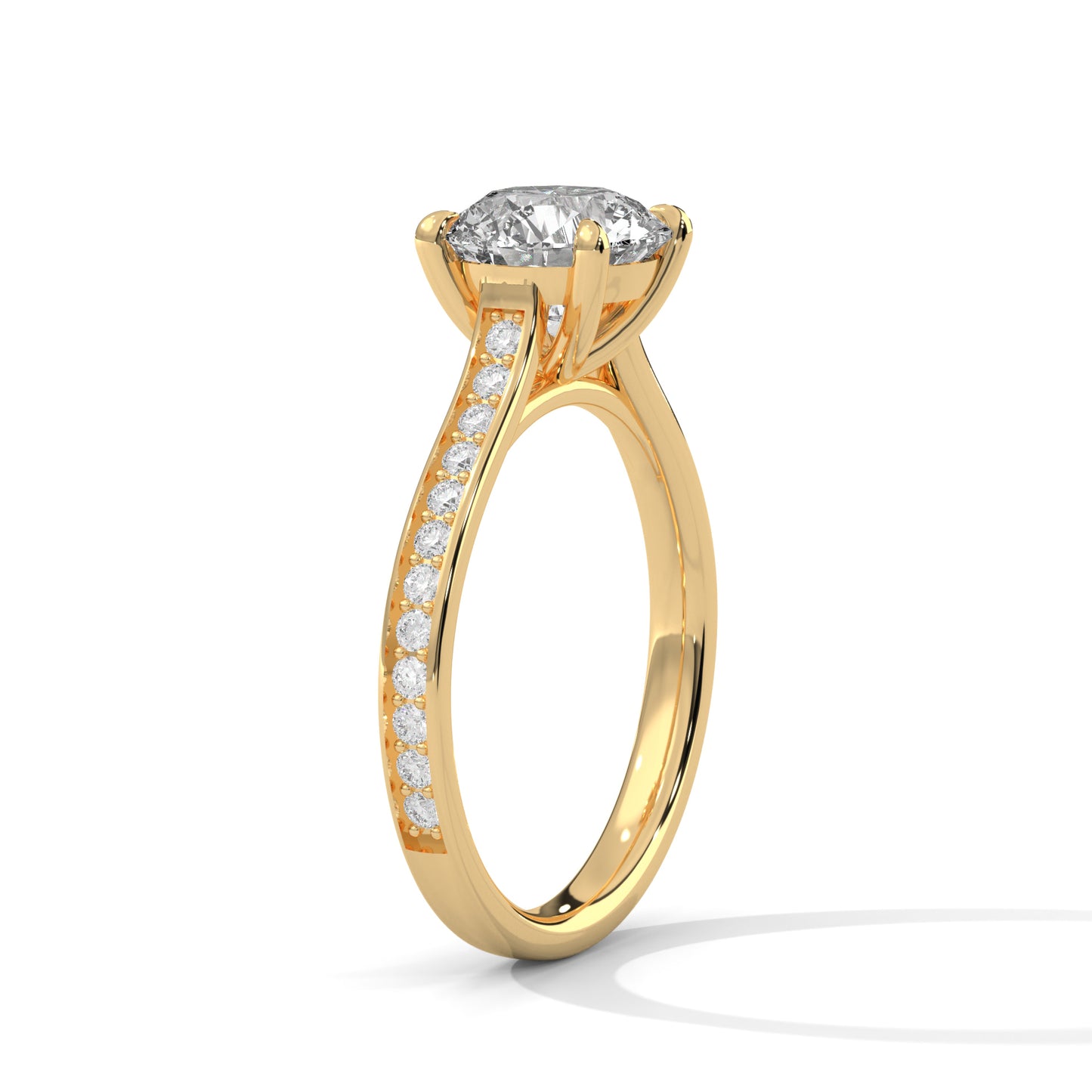 2ct Round Cut E-VVS2 Lab Grown Diamond Engagement Ring, Wedding Ring