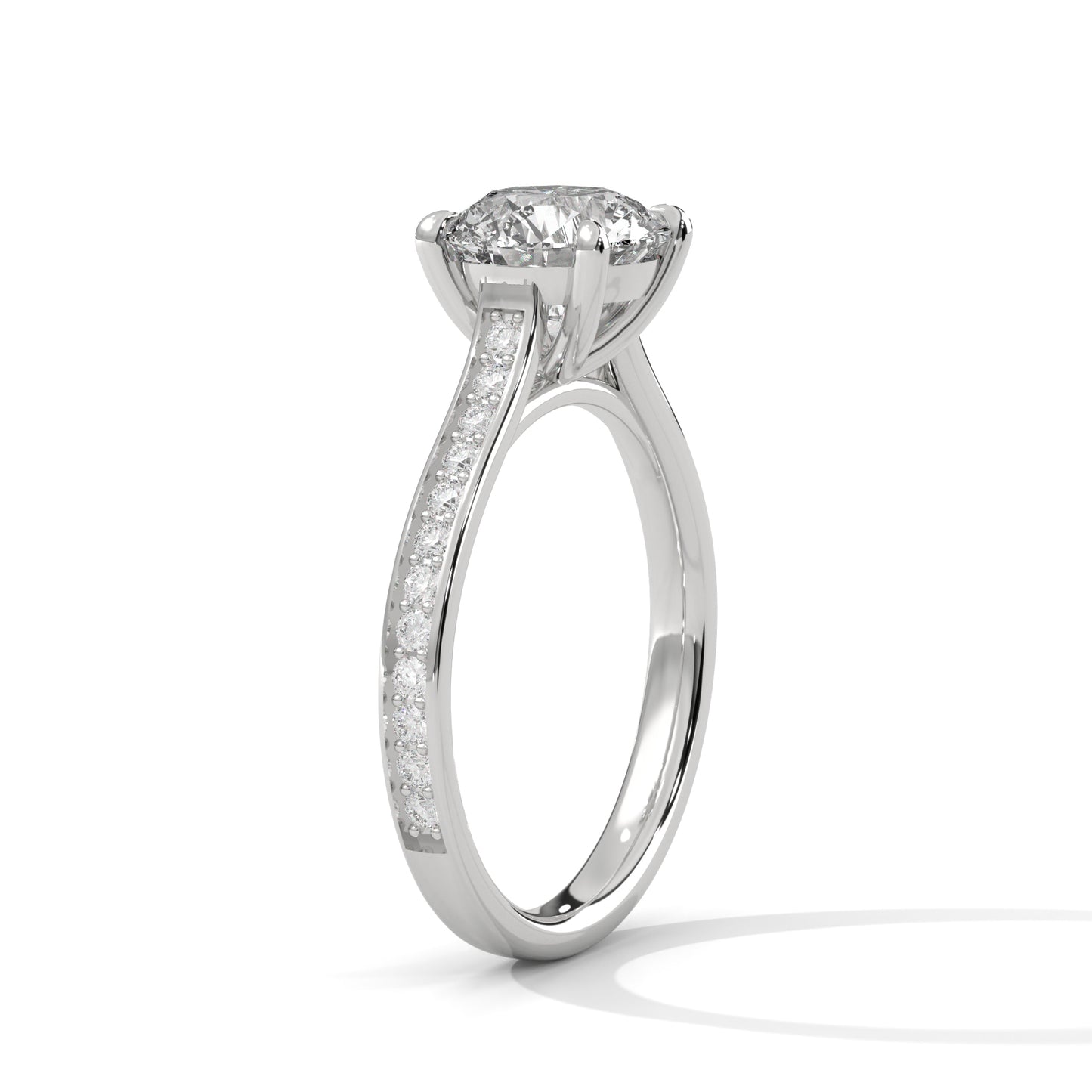 2ct Round Cut E-VVS2 Lab Grown Diamond Engagement Ring, Wedding Ring