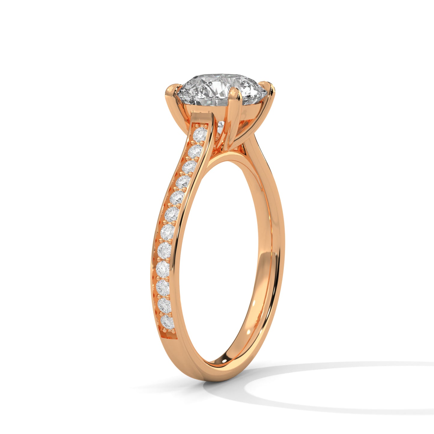 2ct Round Cut E-VVS2 Lab Grown Diamond Engagement Ring, Wedding Ring