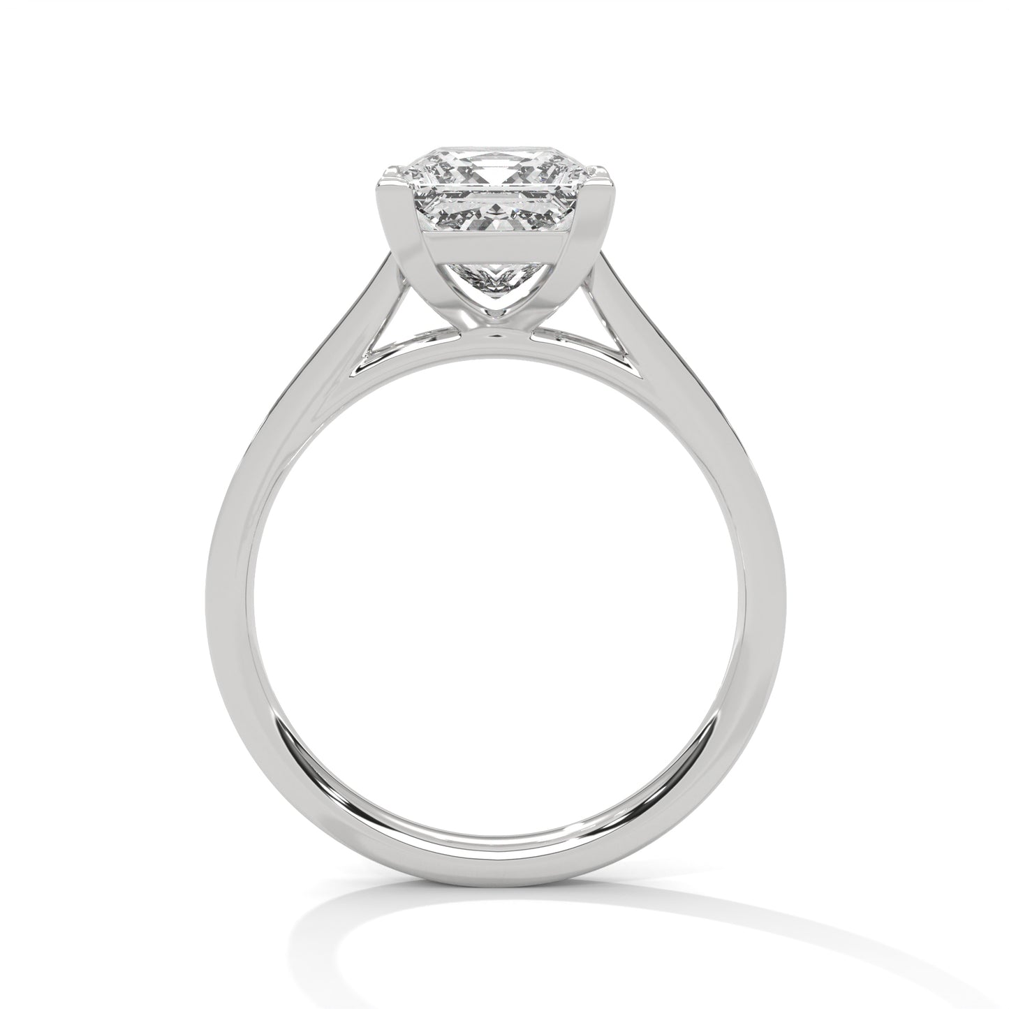 2ct Princess Cut E-VVS2 Lab Grown Diamond Engagement Ring, Statement Ring