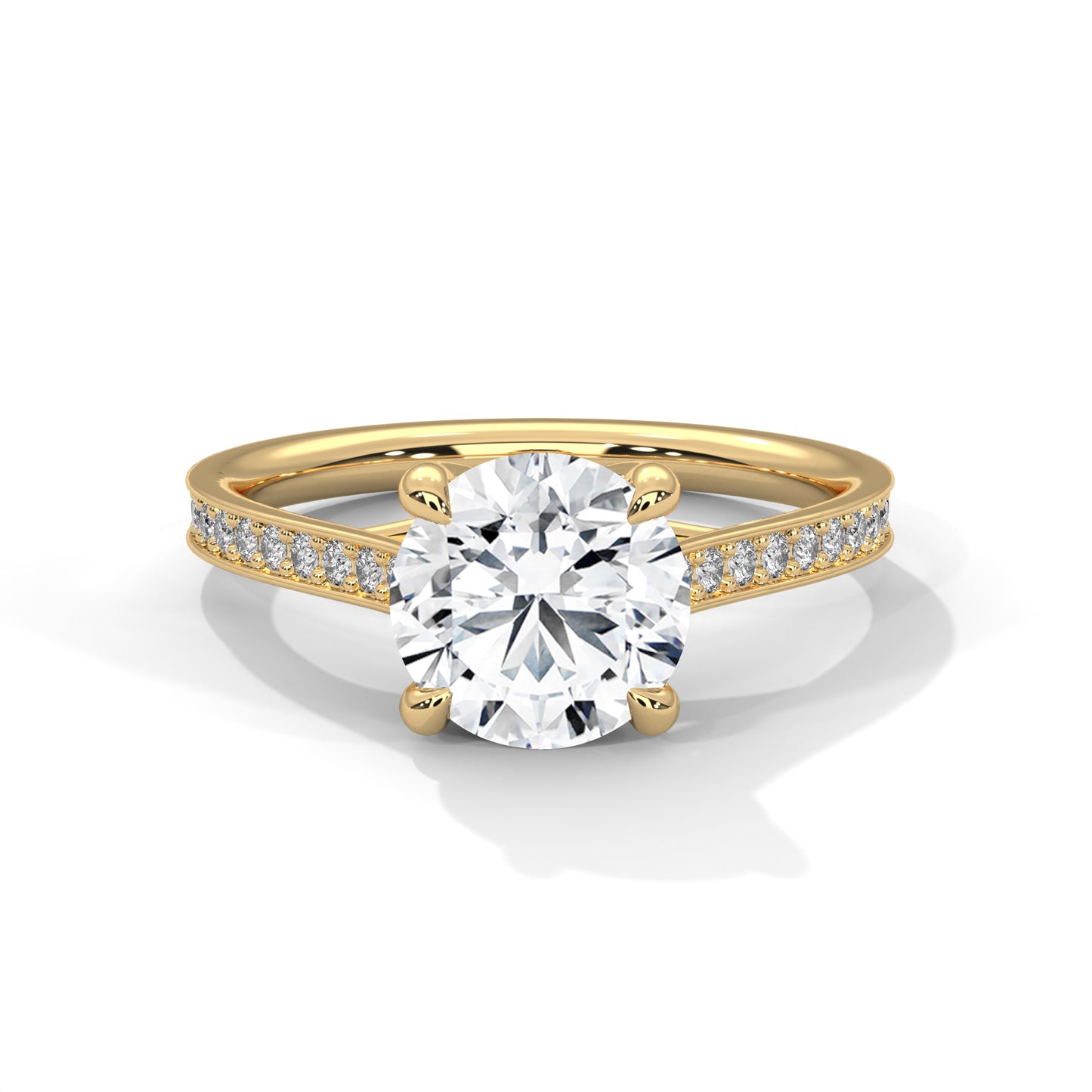 2ct Round Cut E-VVS2 Lab Grown Diamond Engagement Ring, Bridal Ring