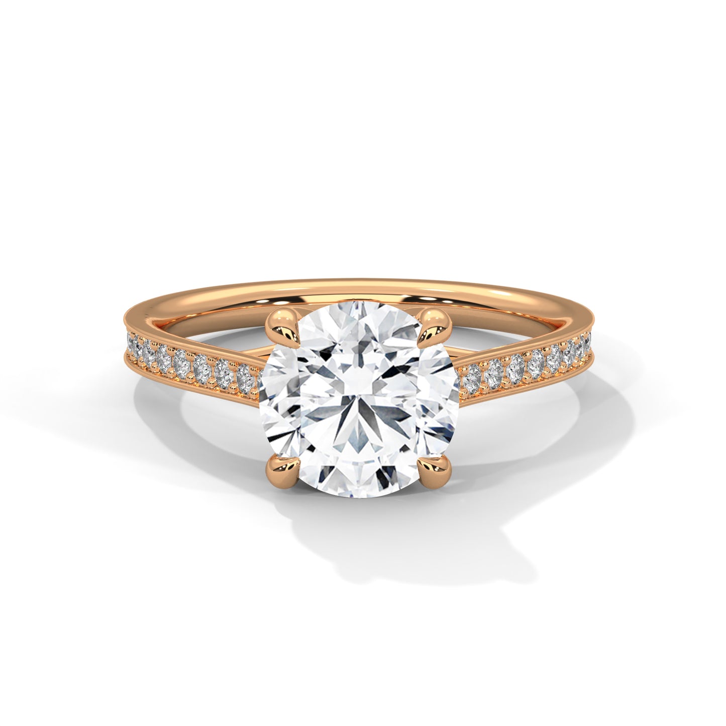 2ct Round Cut E-VVS2 Lab Grown Diamond Engagement Ring, Bridal Ring