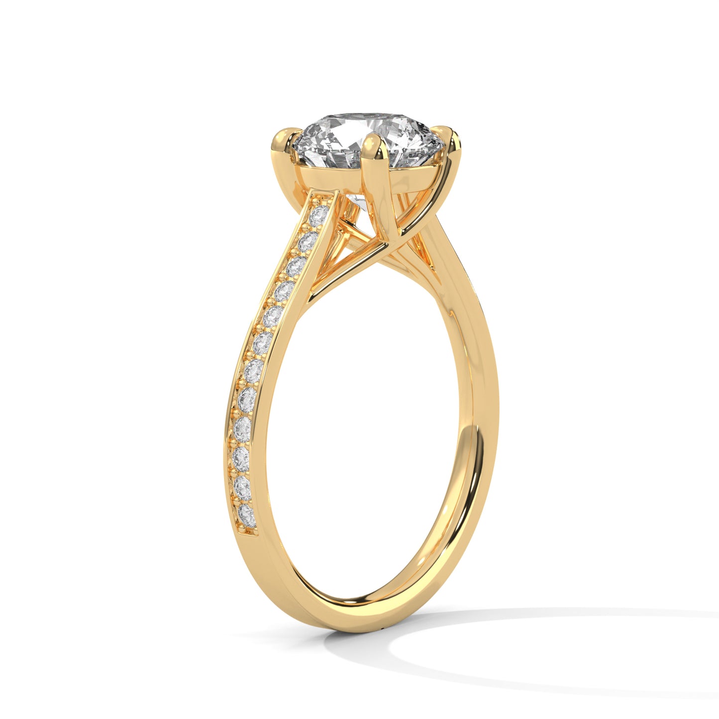 2ct Round Cut E-VVS2 Lab Grown Diamond Engagement Ring, Bridal Ring