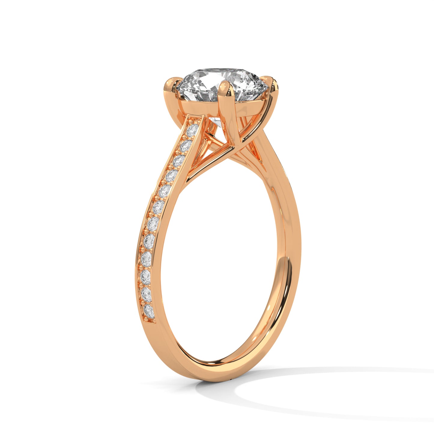 2ct Round Cut E-VVS2 Lab Grown Diamond Engagement Ring, Bridal Ring