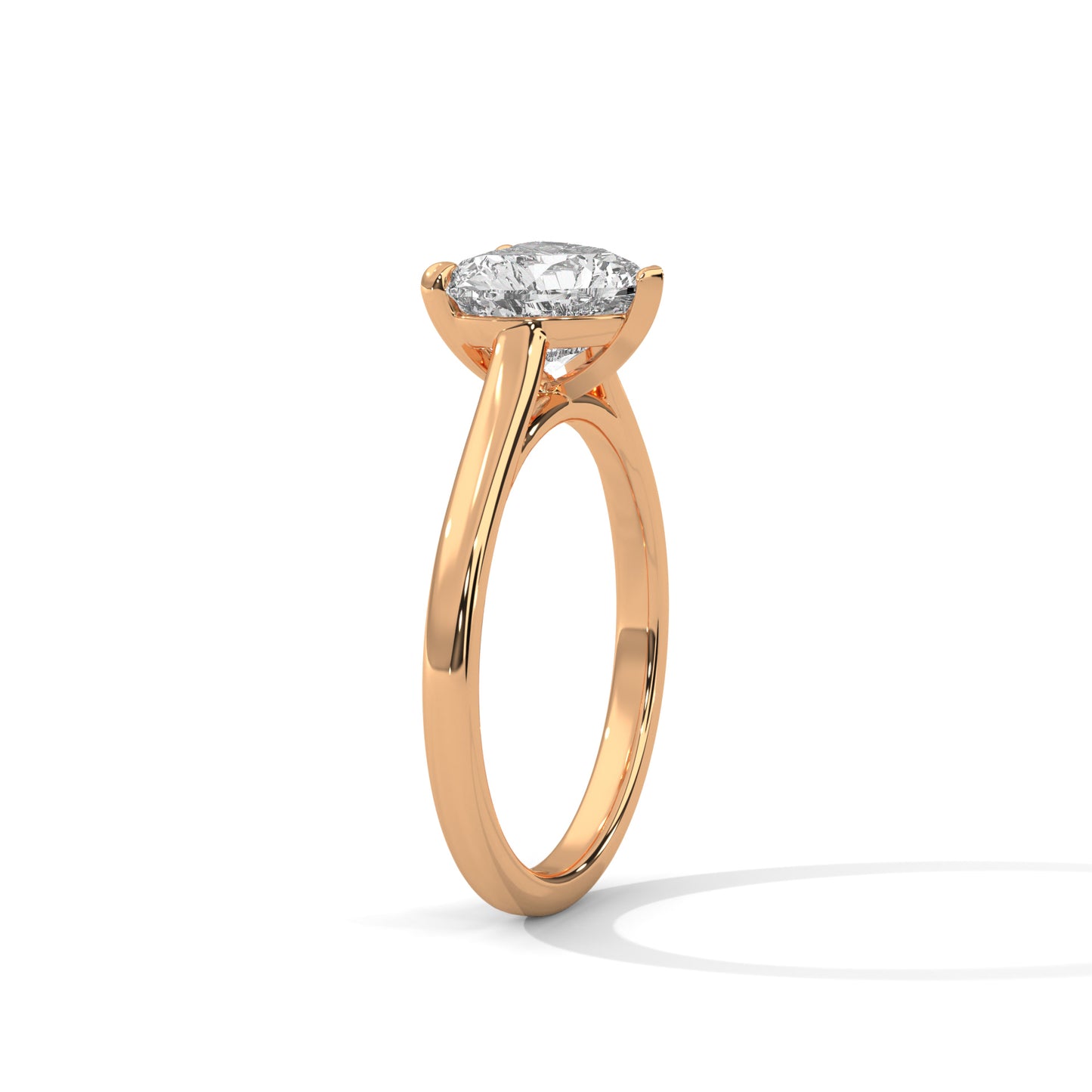 2ct Heart Cut E-VVS2 Lab Grown Diamond Engagement Ring, Solitaire Ring