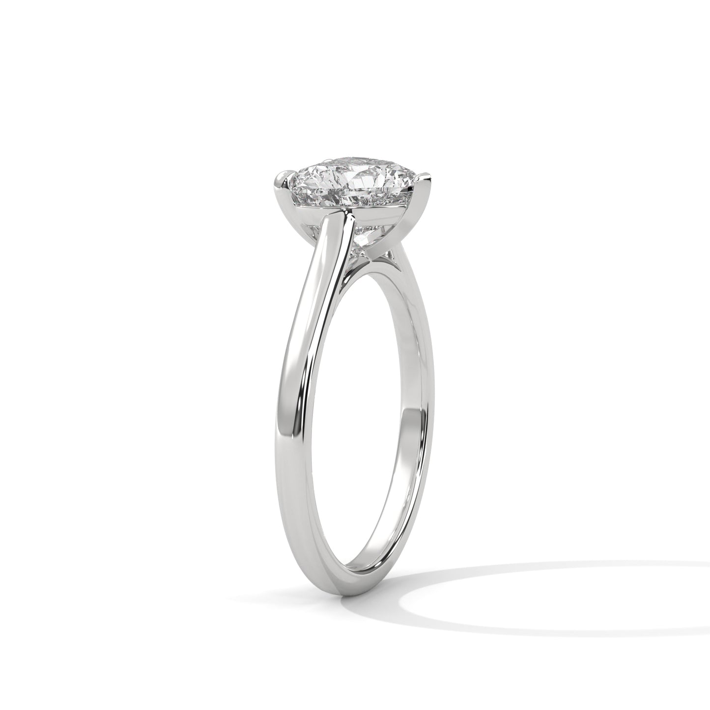 2ct Heart Cut E-VVS2 Lab Grown Diamond Engagement Ring, Solitaire Ring