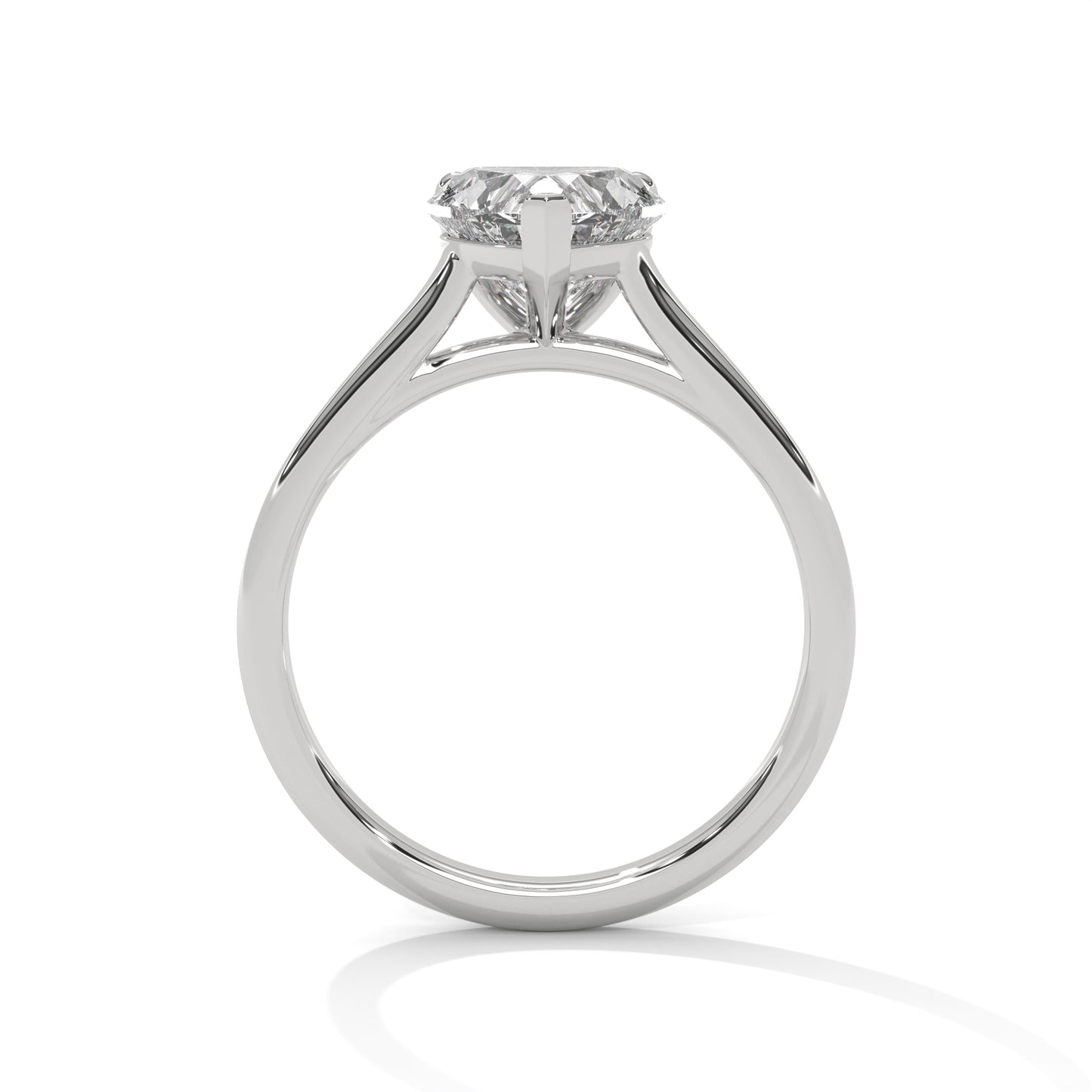 2ct Heart Cut E-VVS2 Lab Grown Diamond Engagement Ring, Solitaire Ring