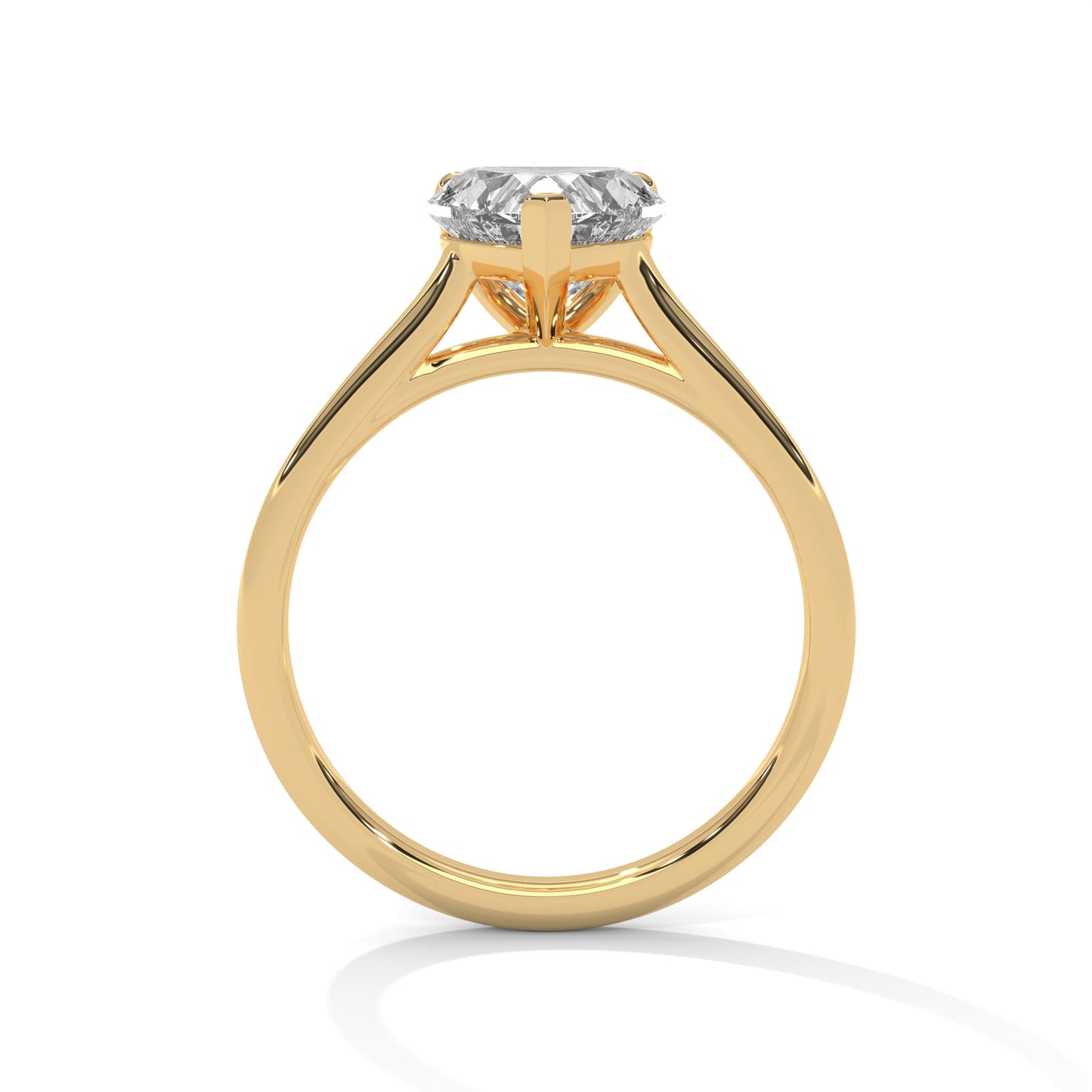 2ct Heart Cut E-VVS2 Lab Grown Diamond Engagement Ring, Solitaire Ring