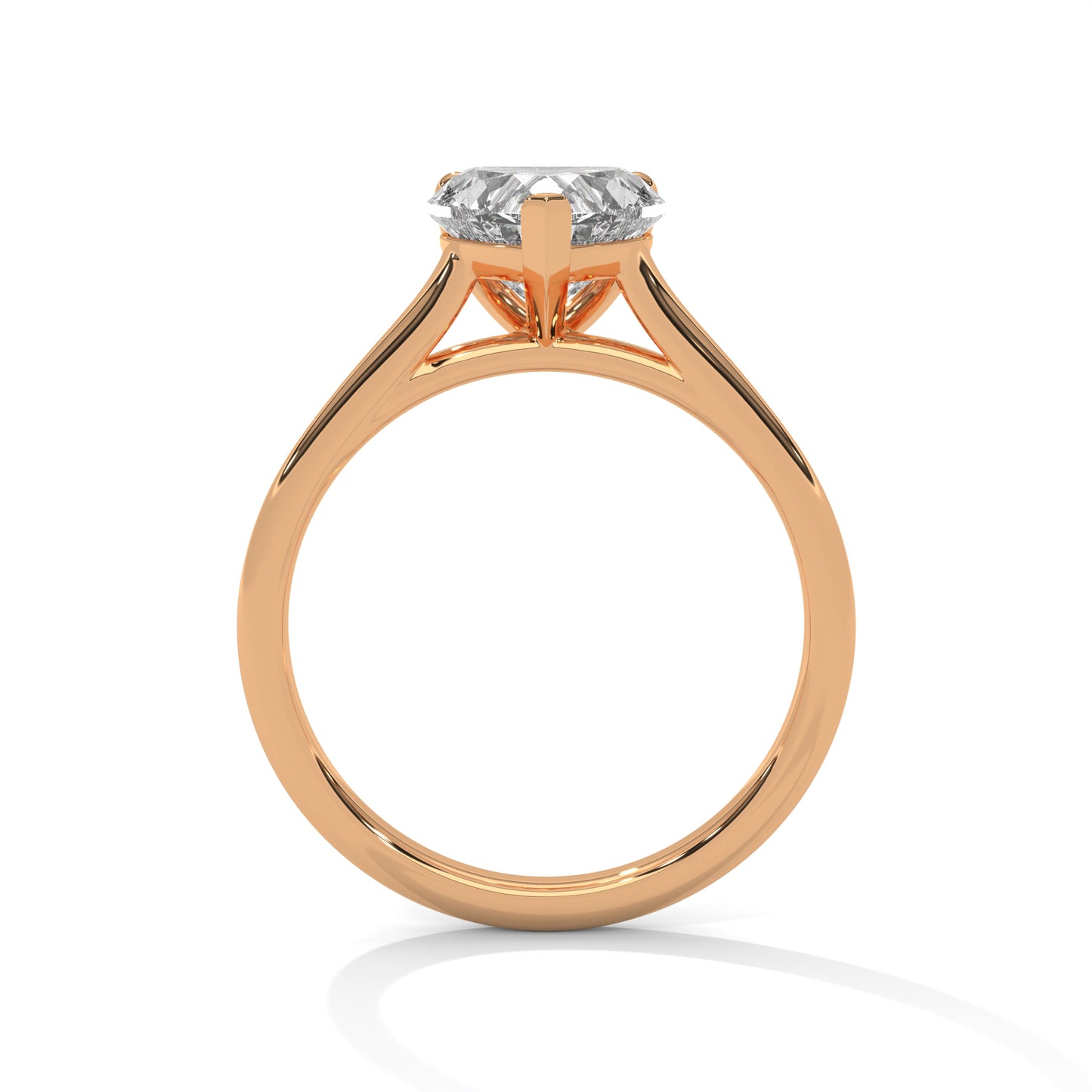 2ct Heart Cut E-VVS2 Lab Grown Diamond Engagement Ring, Solitaire Ring