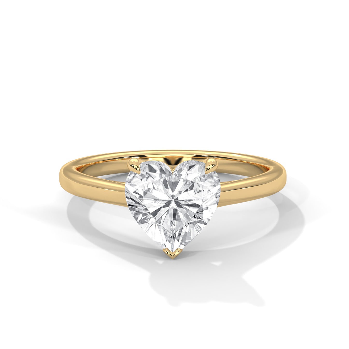 2ct Heart Cut E-VVS2 Lab Grown Diamond Engagement Ring, Solitaire Ring