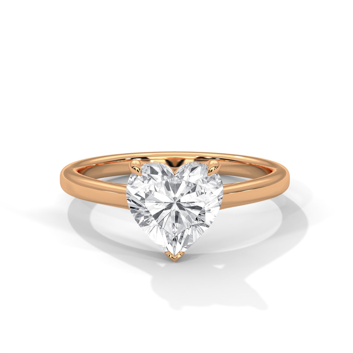 2ct Heart Cut E-VVS2 Lab Grown Diamond Engagement Ring, Solitaire Ring