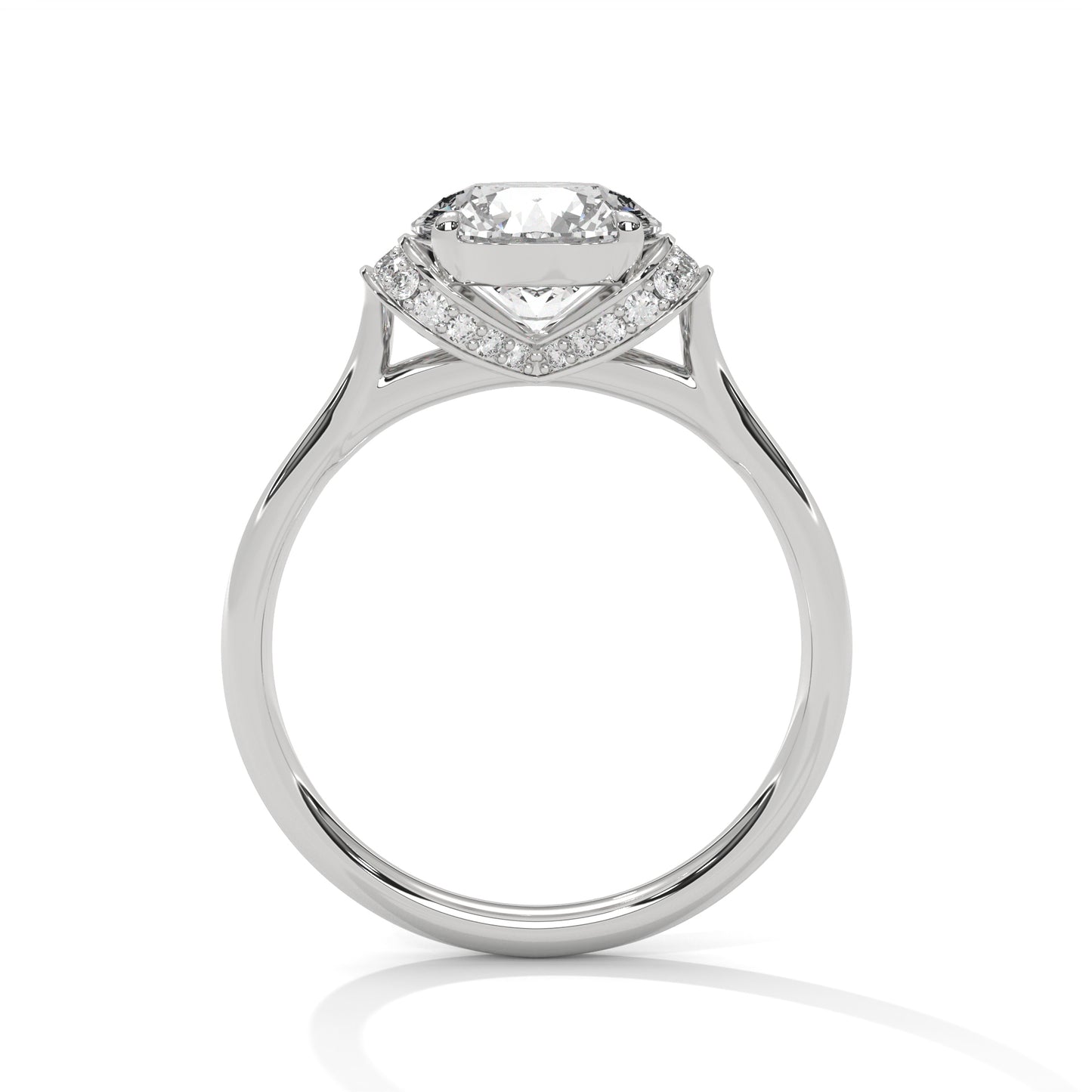3 CT Round E-VVS2 Lab-Grown Diamond Engagement Ring