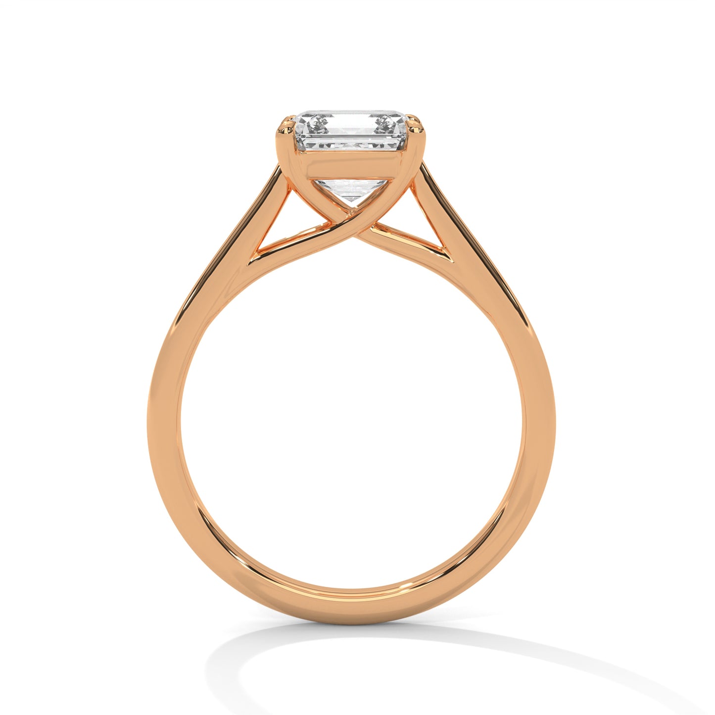 2ct Square Emerald Cut E-VVS2 Lab Grown Diamond Engagement Ring, Solitaire Ring, Proposal Ring