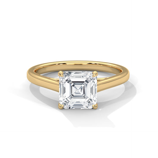 2ct Square Emerald Cut E-VVS2 Lab Grown Diamond Engagement Ring, Solitaire Ring, Proposal Ring