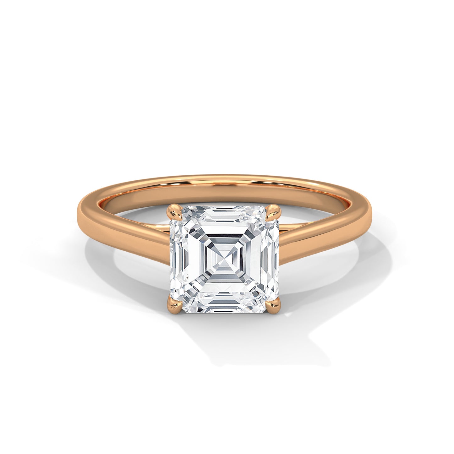 2ct Square Emerald Cut E-VVS2 Lab Grown Diamond Engagement Ring, Solitaire Ring, Proposal Ring