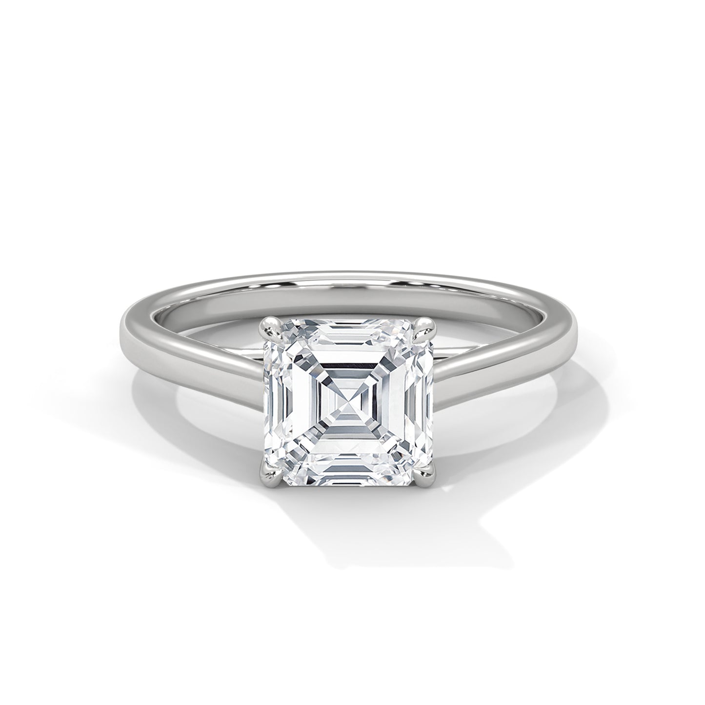 2ct Square Emerald Cut E-VVS2 Lab Grown Diamond Engagement Ring, Solitaire Ring, Proposal Ring