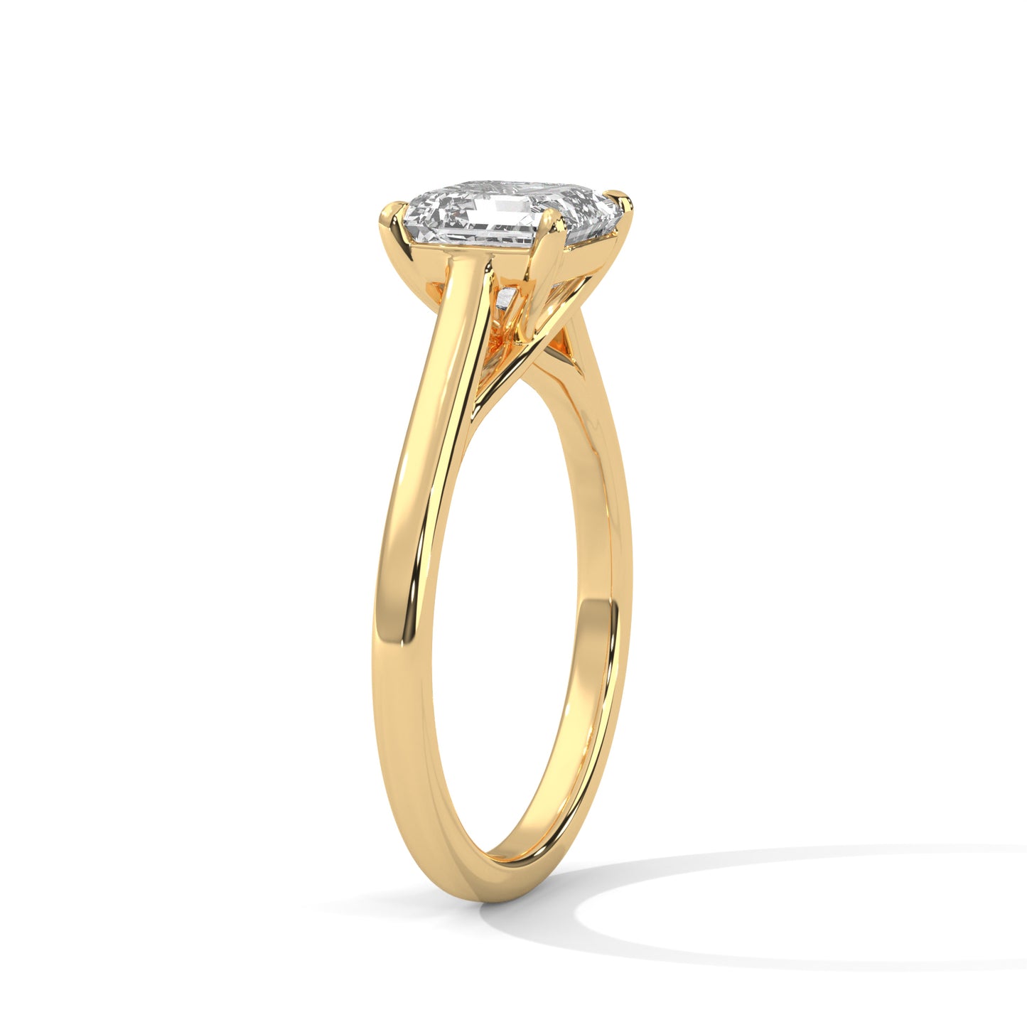 2ct Square Emerald Cut E-VVS2 Lab Grown Diamond Engagement Ring, Solitaire Ring, Proposal Ring
