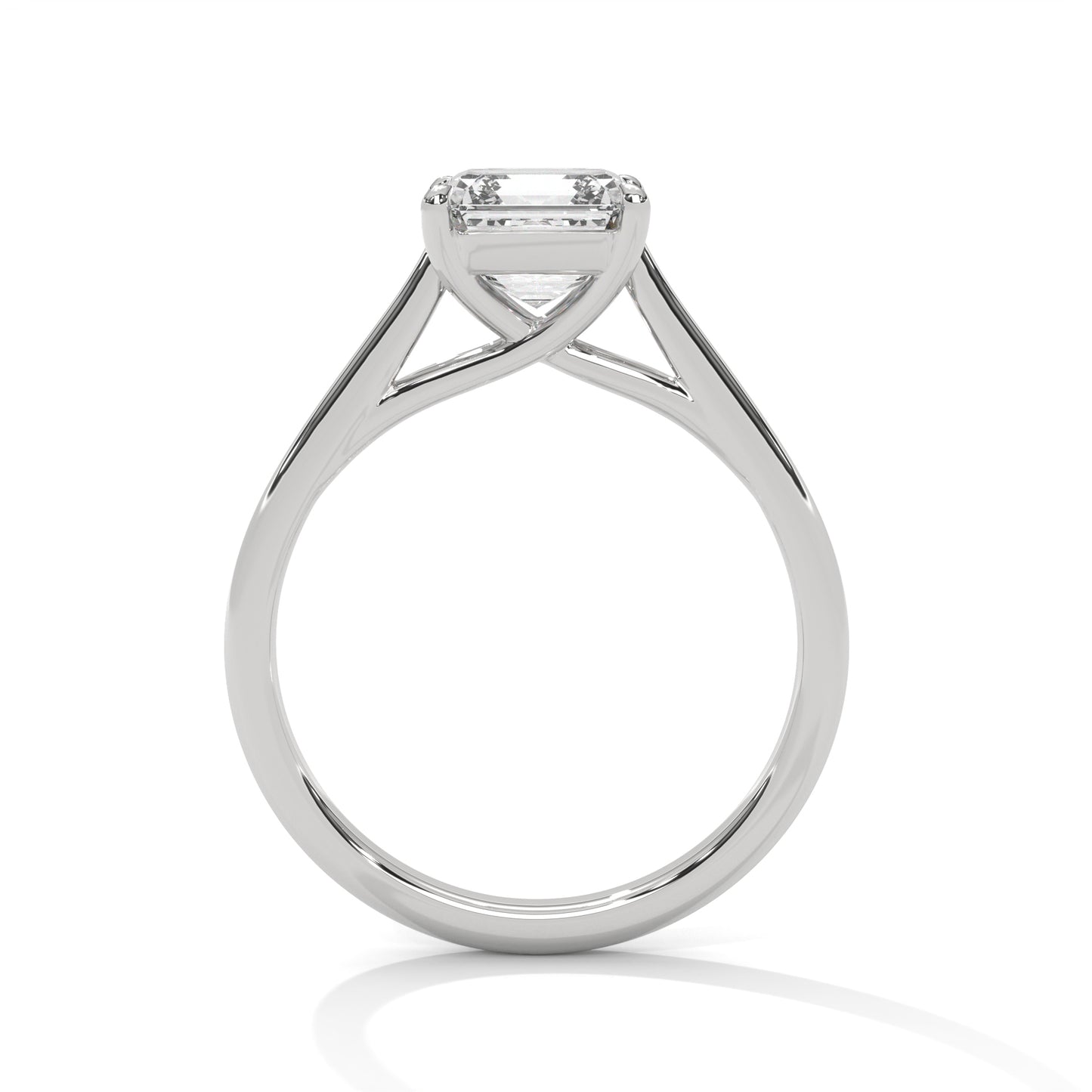2ct Square Emerald Cut E-VVS2 Lab Grown Diamond Engagement Ring, Solitaire Ring, Proposal Ring