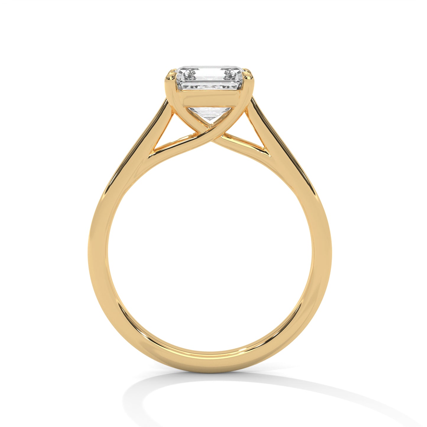 2ct Square Emerald Cut E-VVS2 Lab Grown Diamond Engagement Ring, Solitaire Ring, Proposal Ring