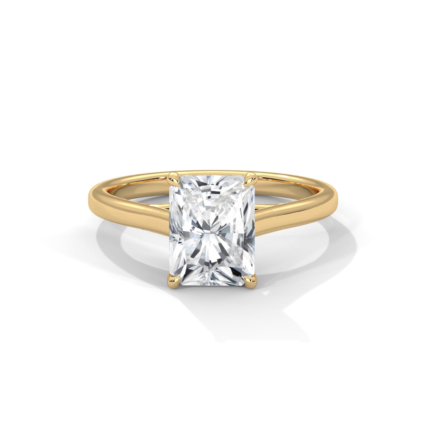 2ct Radiant Cut E-VVS2 Lab Grown Diamond Engagement Ring, Solitaire Ring, Proposal Ring