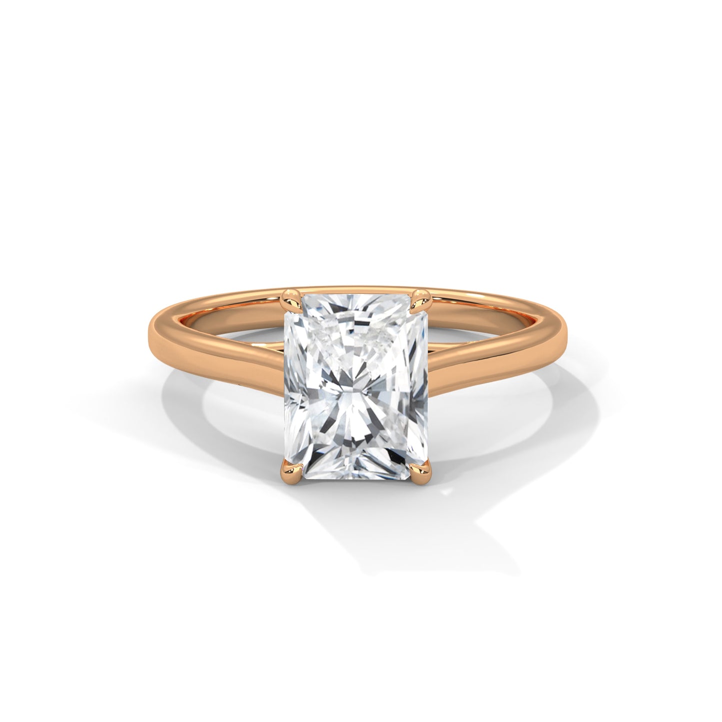 2ct Radiant Cut E-VVS2 Lab Grown Diamond Engagement Ring, Solitaire Ring, Proposal Ring