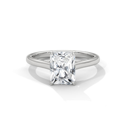 2ct Radiant Cut E-VVS2 Lab Grown Diamond Engagement Ring, Solitaire Ring, Proposal Ring
