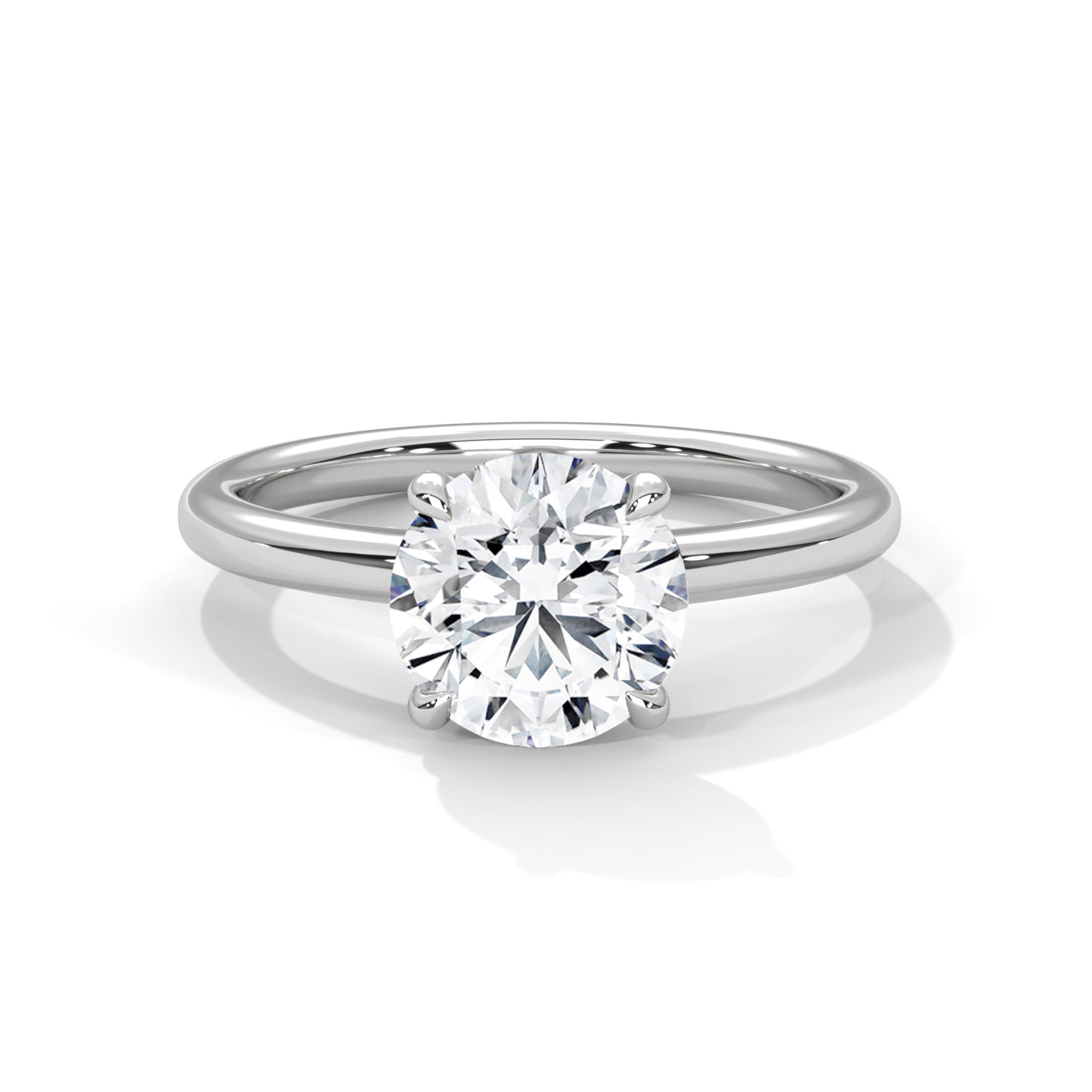 2ct Round Cut E-VVS2 Lab Grown Diamond Engagement Ring, Solitaire Ring, Valentine Ring