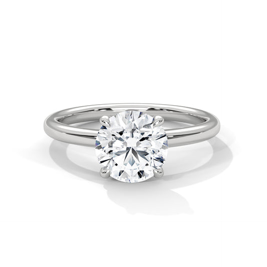2ct Round Cut E-VVS2 Lab Grown Diamond Engagement Ring, Solitaire Ring, Valentine Ring