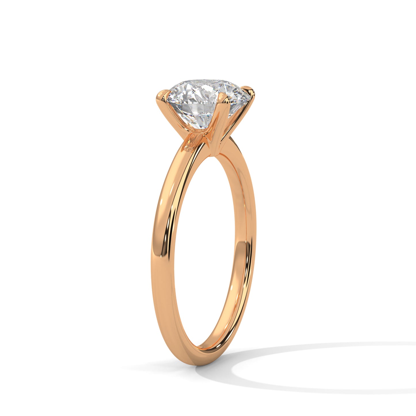 2ct Round Cut E-VVS2 Lab Grown Diamond Engagement Ring, Solitaire Ring, Valentine Ring