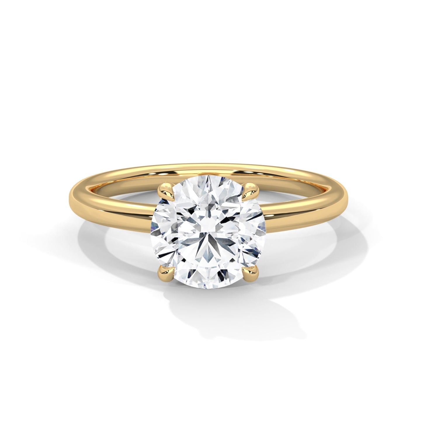 2ct Round Cut E-VVS2 Lab Grown Diamond Engagement Ring, Solitaire Ring, Valentine Ring
