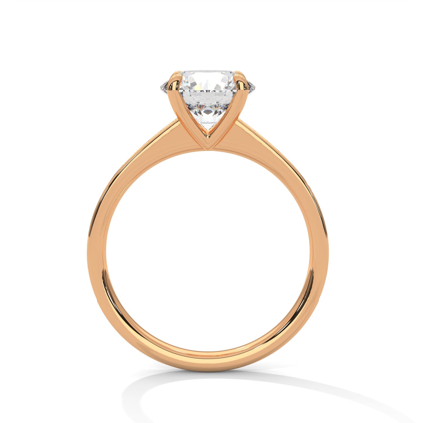 3 CT Round E-VVS2 Lab-Grown Diamond Engagement Ring, Made to Order