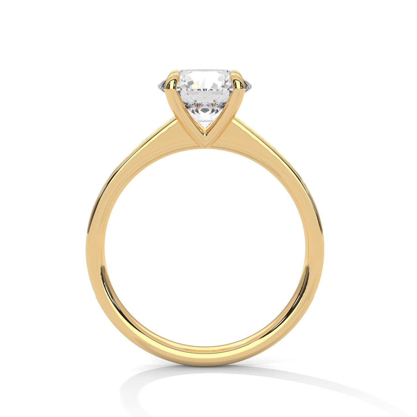 3 CT Round E-VVS2 Lab-Grown Diamond Engagement Ring, Made to Order