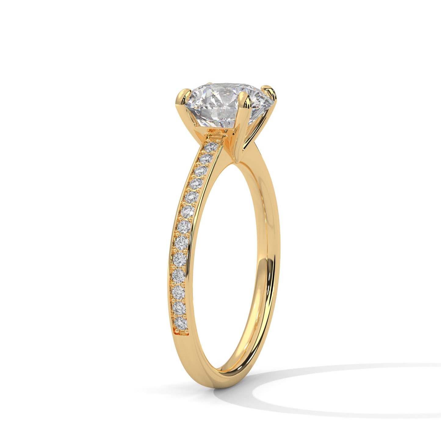 3 CT Round E-VVS2 Lab-Grown Diamond Engagement Ring, Made to Order