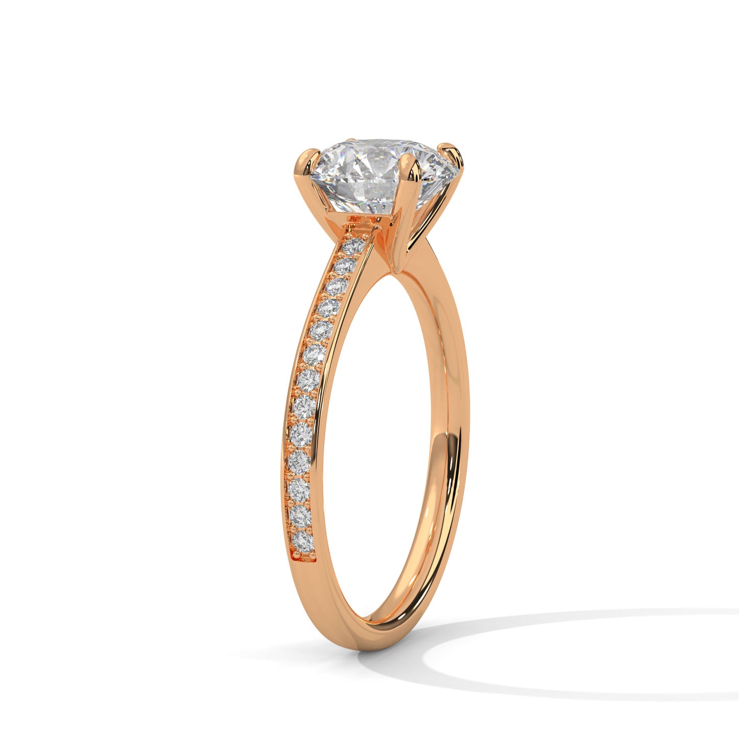 3 CT Round E-VVS2 Lab-Grown Diamond Engagement Ring, Made to Order
