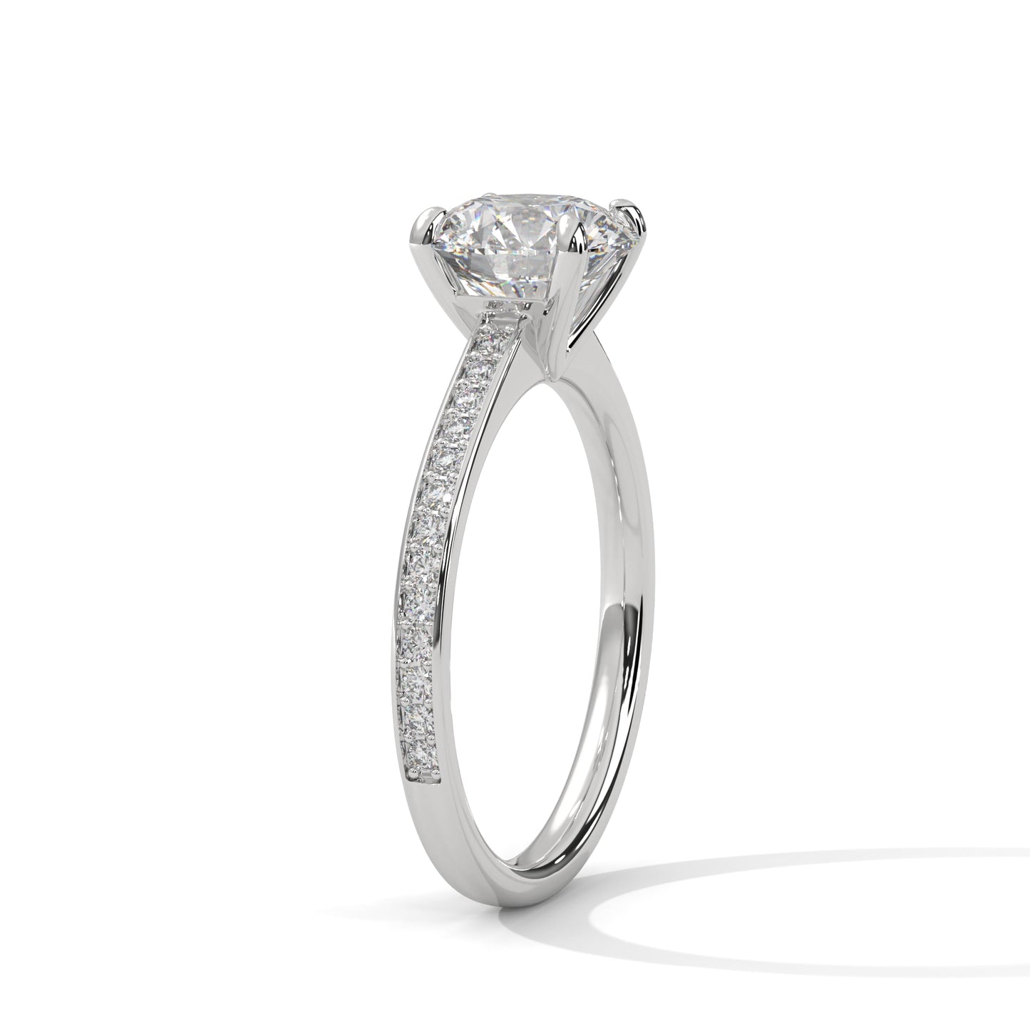 3 CT Round E-VVS2 Lab-Grown Diamond Engagement Ring, Made to Order