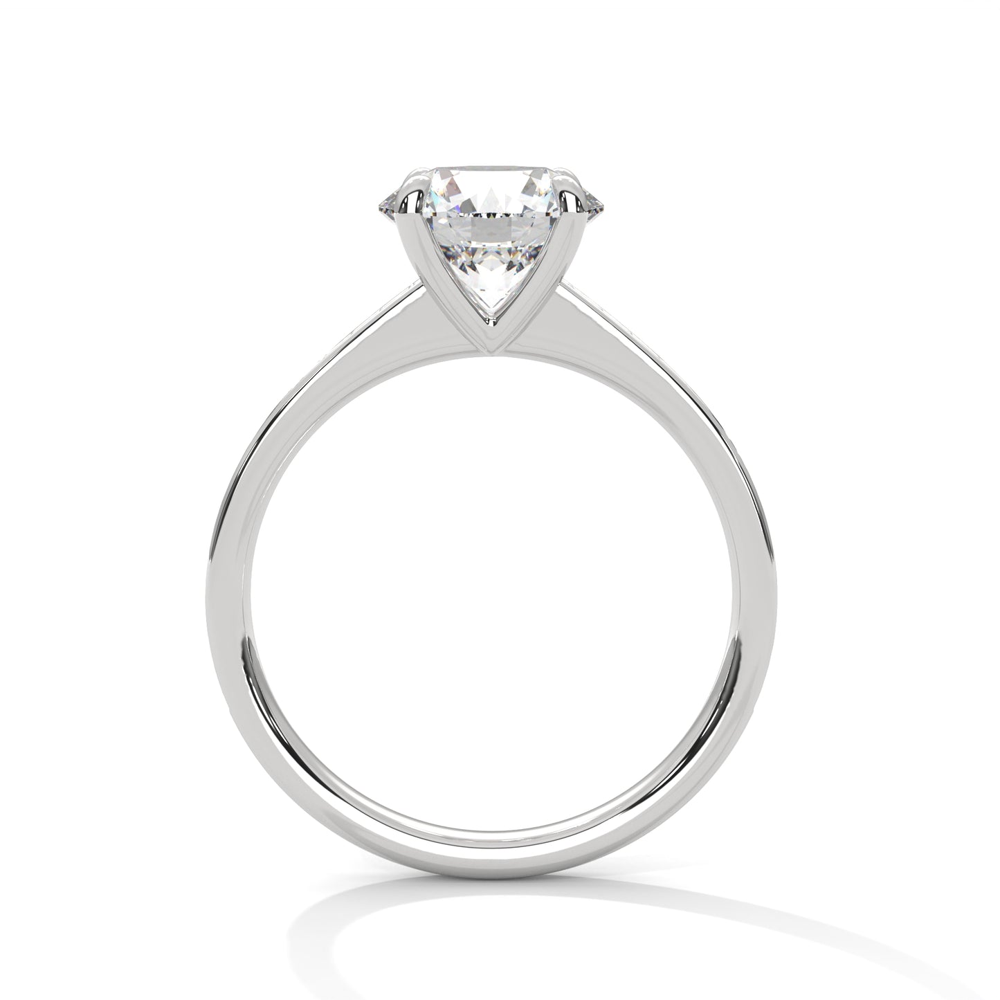 3 CT Round E-VVS2 Lab-Grown Diamond Engagement Ring, Made to Order