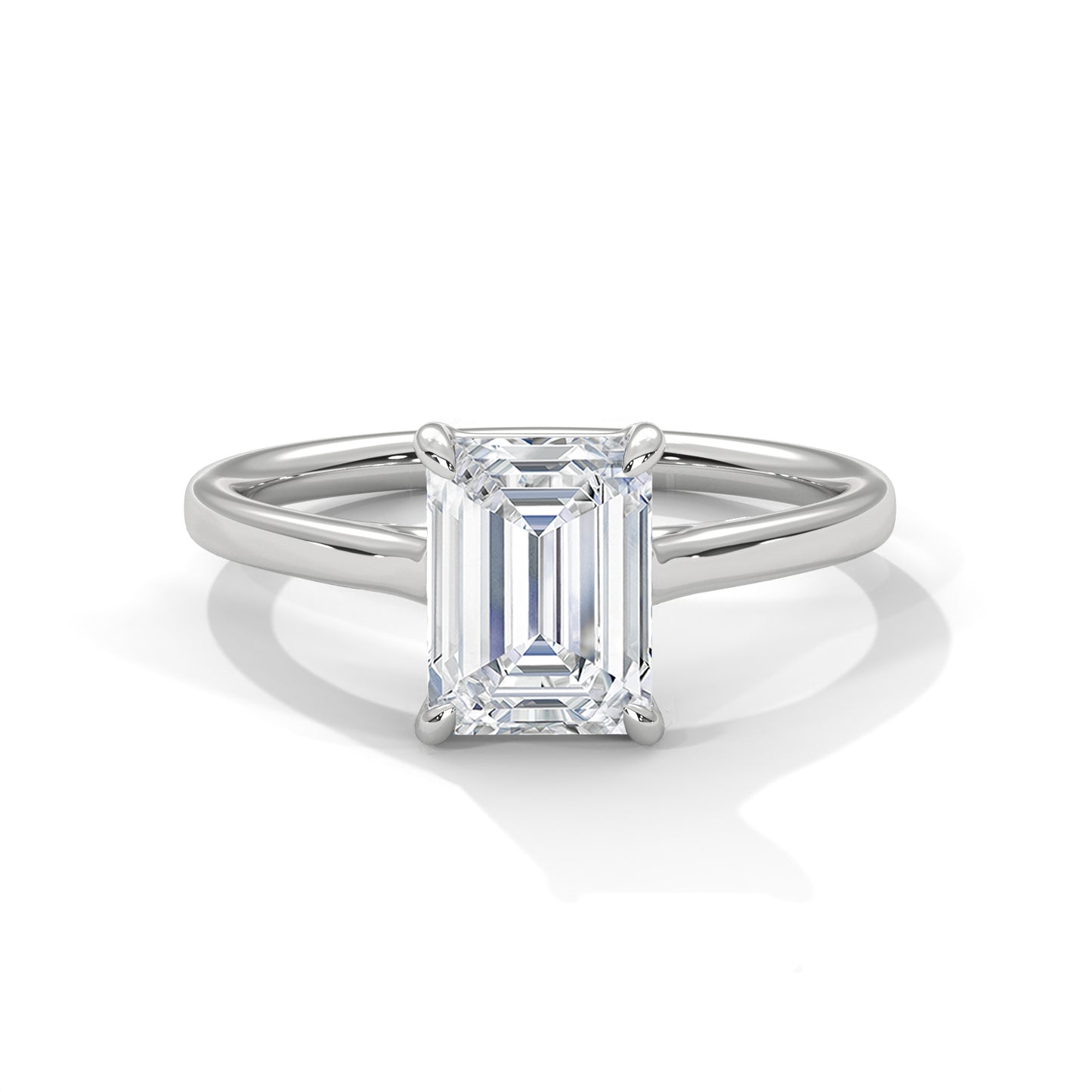 3 CT Emerald E-VVS2 Lab-Grown Diamond Engagement Ring