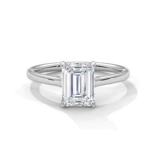 3 CT Emerald E-VVS2 Lab-Grown Diamond Engagement Ring