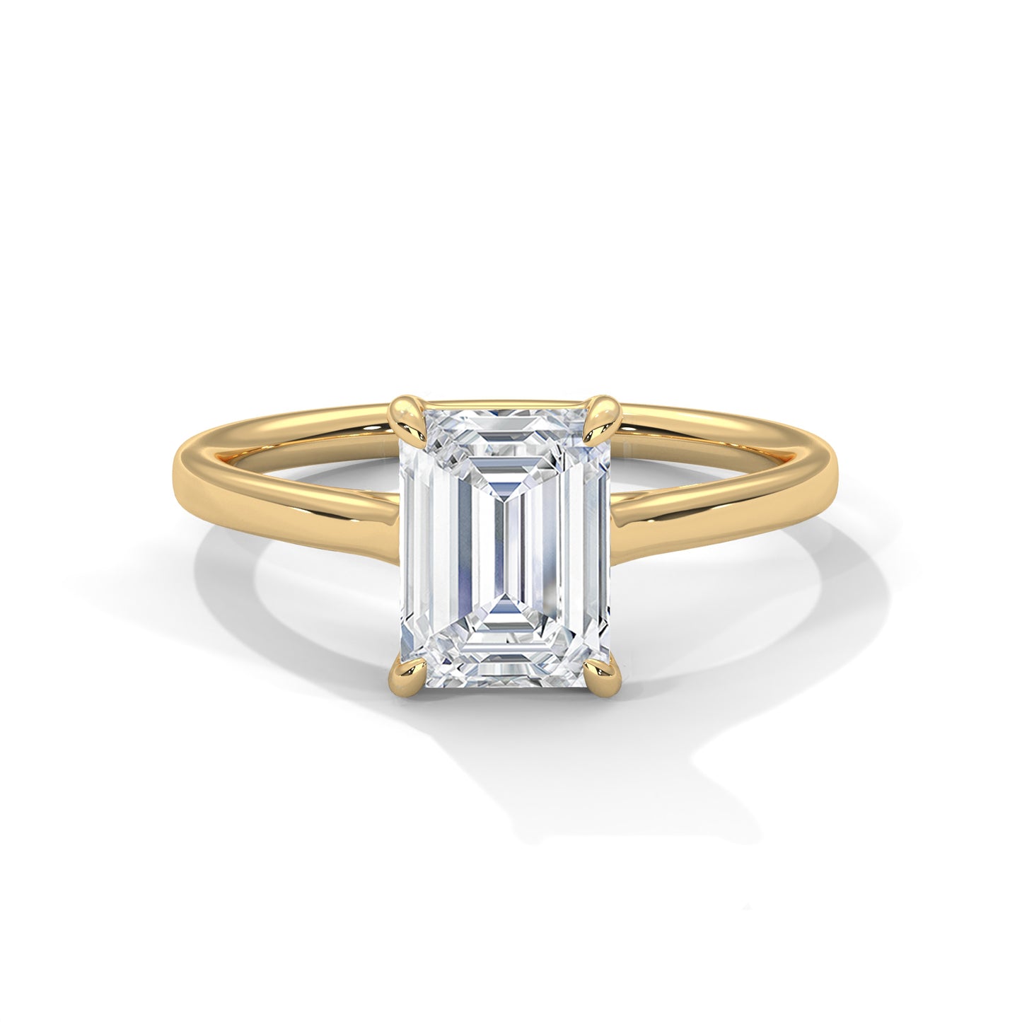 3 CT Emerald E-VVS2 Lab-Grown Diamond Engagement Ring