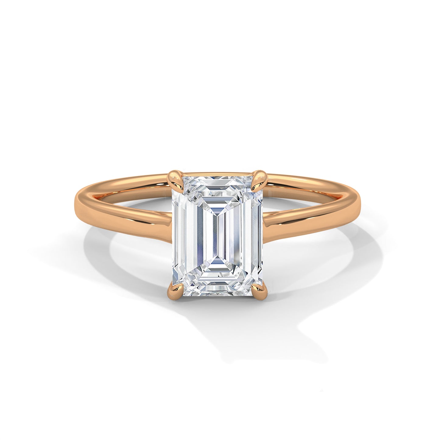 3 CT Emerald E-VVS2 Lab-Grown Diamond Engagement Ring