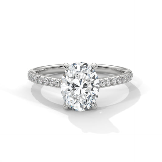 3 CT Oval Lab-Grown Diamond Engagement Ring – Made to Order