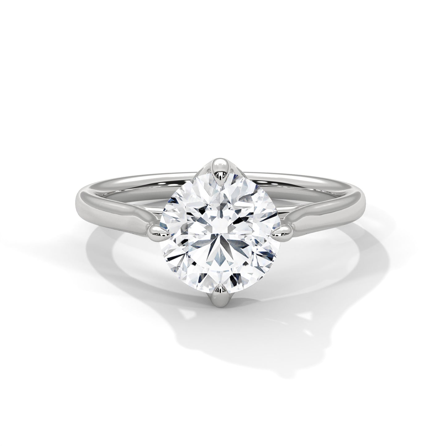 3 CT Round E-VVS2 Lab-Grown Diamond Engagement Ring, Make to Order
