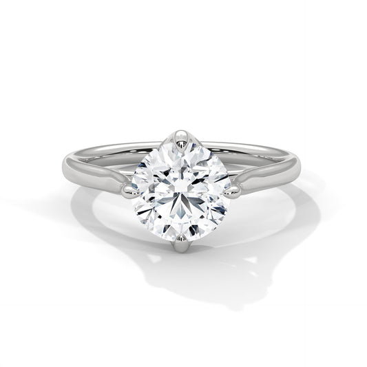 3 CT Round E-VVS2 Lab-Grown Diamond Engagement Ring, Make to Order