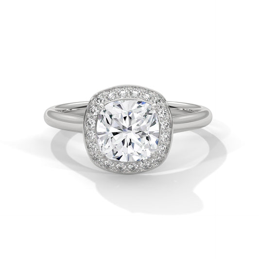 2ct Cushion Lab-Grown Diamond Engagement Ring, E - VVS2 Diamond Ring