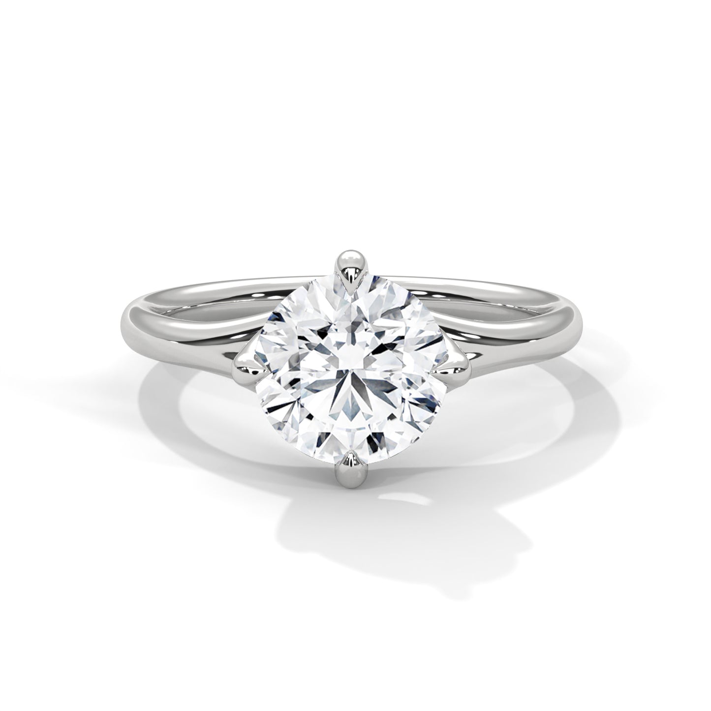 2ct Round Cut E-VVS2 Lab Grown Diamond Engagement Ring, Solitaire Ring, Proposal Ring