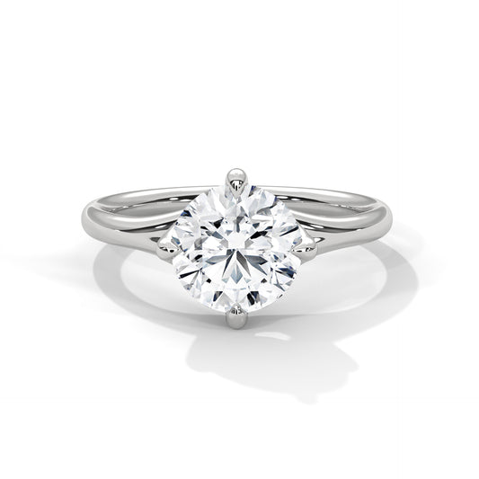 2ct Round Cut E-VVS2 Lab Grown Diamond Engagement Ring, Solitaire Ring, Proposal Ring