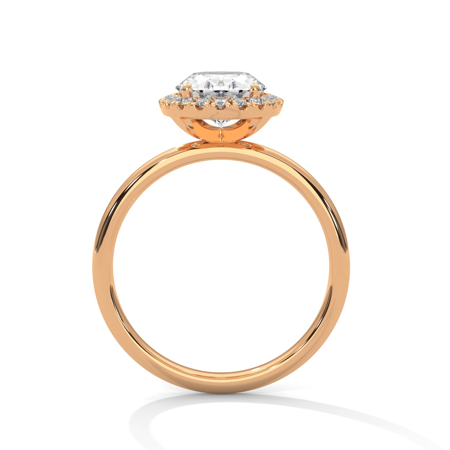 2 CT Oval Cut E-VVS2 Lab Grown Diamond Engagement Ring, Made to Order