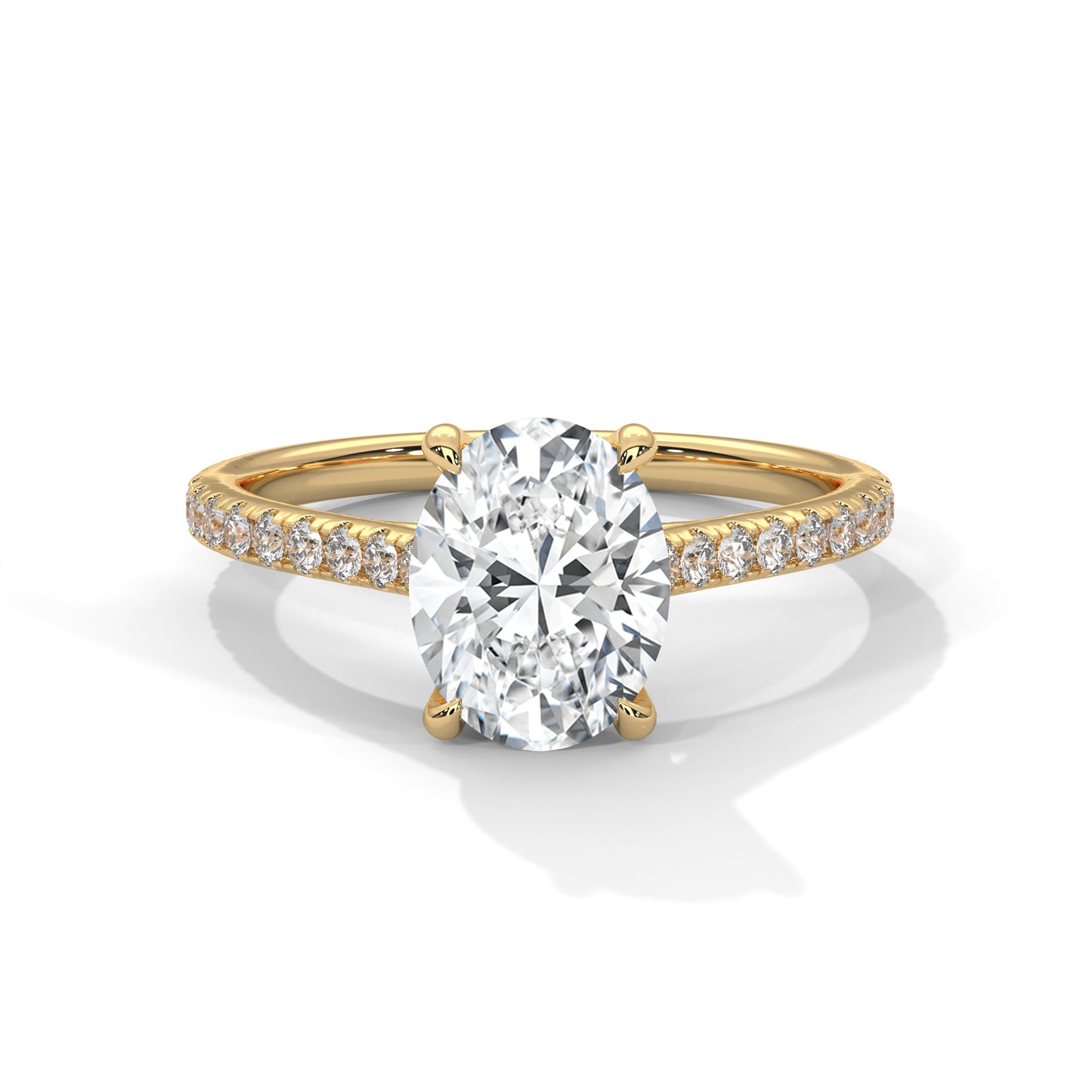 3 CT Oval Lab-Grown Diamond Engagement Ring – Made to Order