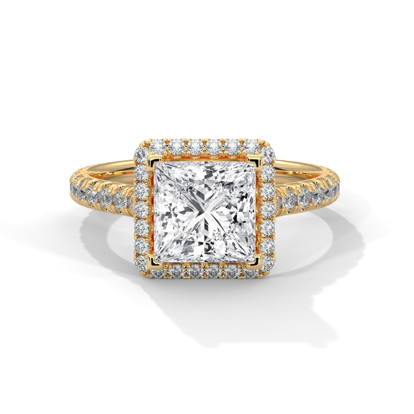 2ct Princess Cut E-VVS2 Lab Grown Diamond Engagement Ring, Ethical Diamond